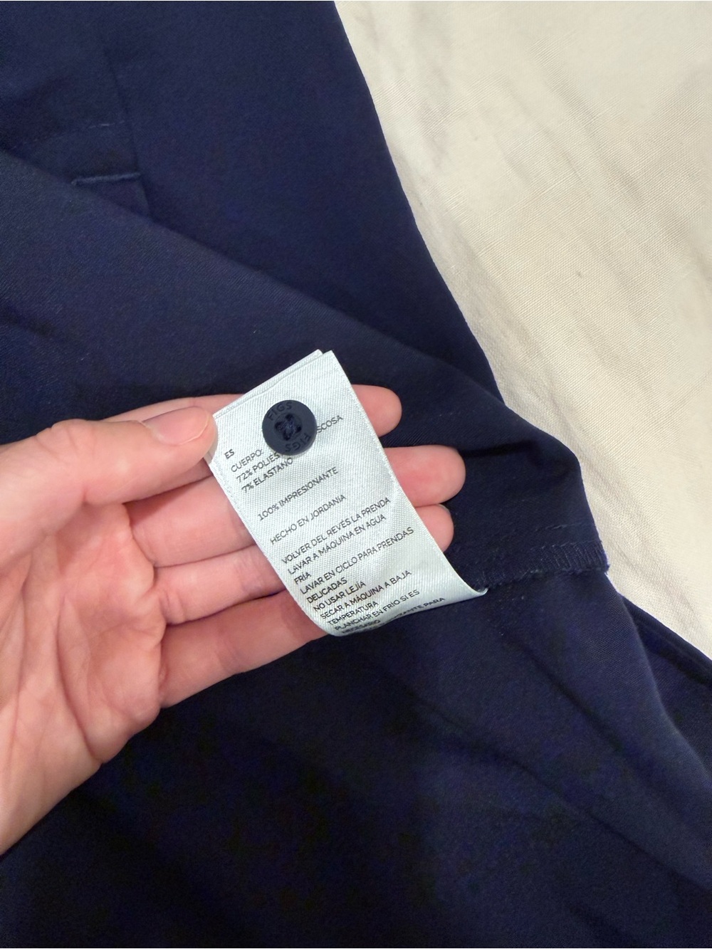 Figs Navy Sleeveless Mock-Neck Scrub Top - Picture 5 of 6